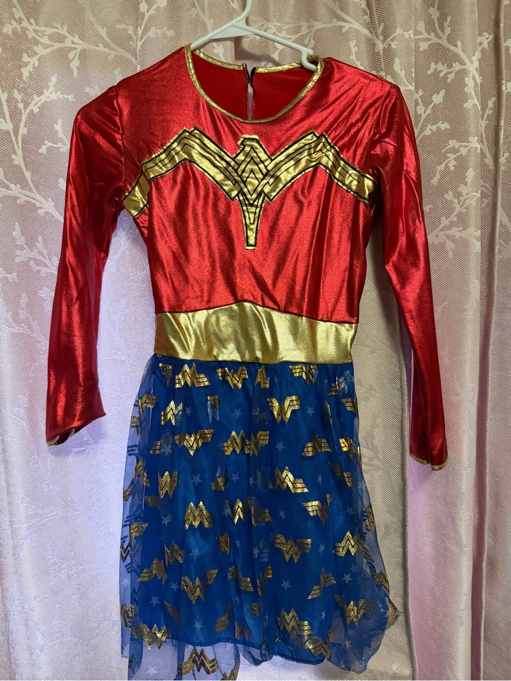 Girls Red & Blue Wonder-Inspired Costume Dress